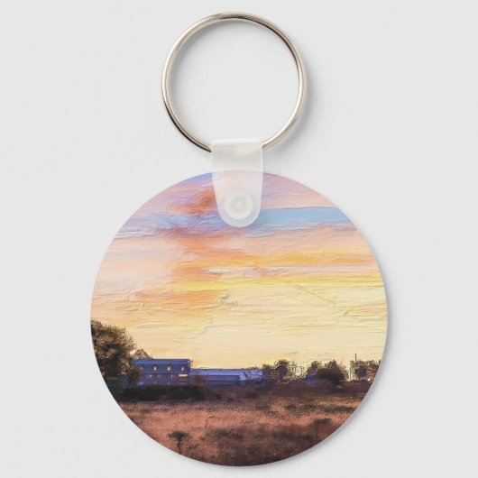 Boeren Morning Painterly Sleutelhanger (Voorkant)
