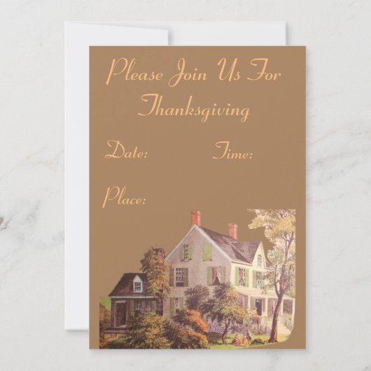 Boeren oogsten Thanksgiving Kaart (Achterkant)