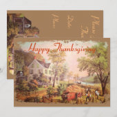Boeren oogsten Thanksgiving Kaart (Voorkant / Achterkant)