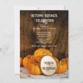 Boeren Oranje Pompoenen Herfst Equinox Feestdag Kaart (Voorkant)