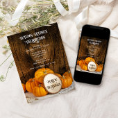 Boeren Oranje Pompoenen Herfst Equinox Feestdag Kaart