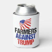 Boeren tegen de verkiezing van Trump in 2024 Blikjeskoeler (Blikje Voorkant)