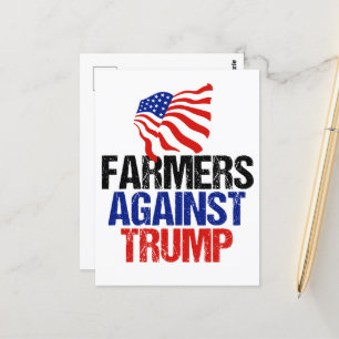 Boeren tegen de verkiezing van Trump in 2024 Briefkaart