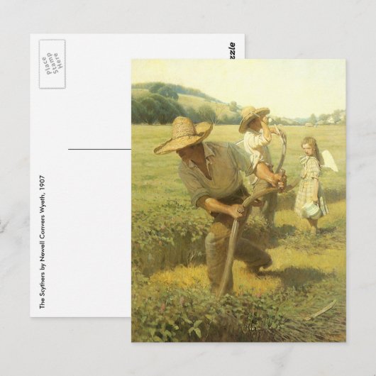  boeren, terug naar het Boerderij door NC Wyeth Briefkaart (Voorkant / Achterkant)