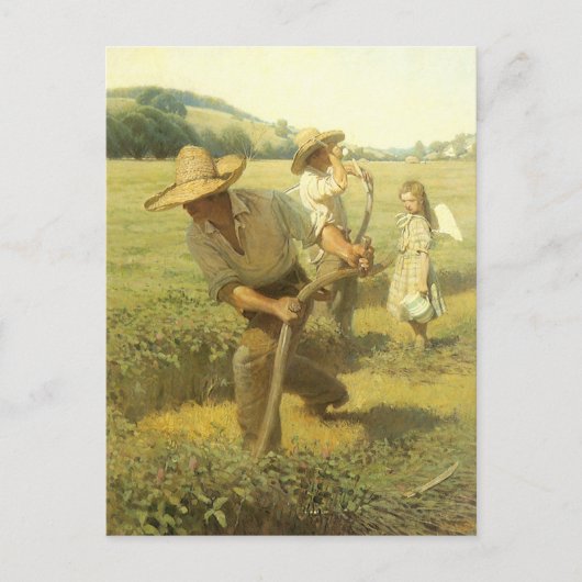  boeren, terug naar het Boerderij door NC Wyeth Briefkaart (Voorkant)