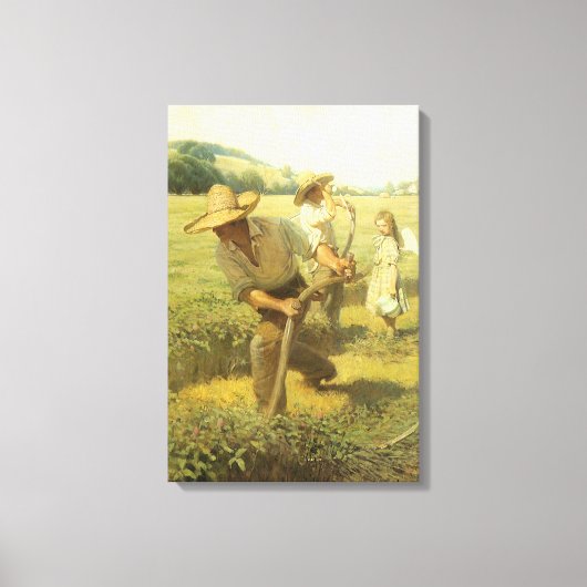  boeren, terug naar het Boerderij door NC Wyeth Canvas Afdruk (Voorkant)