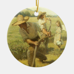  boeren, terug naar het Boerderij door NC Wyeth Keramisch Ornament