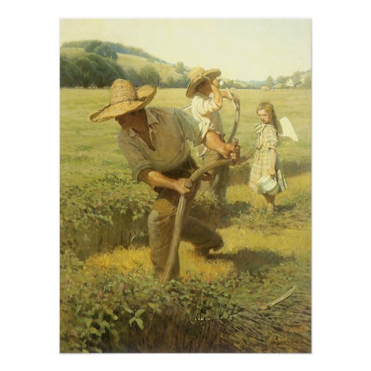  boeren, terug naar het Boerderij door NC Wyeth Poster (Voorkant)