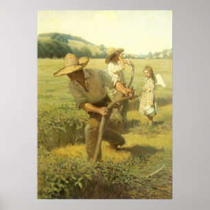 boeren, terug naar het Boerderij door NC Wyeth Poster