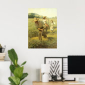  boeren, terug naar het Boerderij door NC Wyeth Poster (Thuiskantoor)