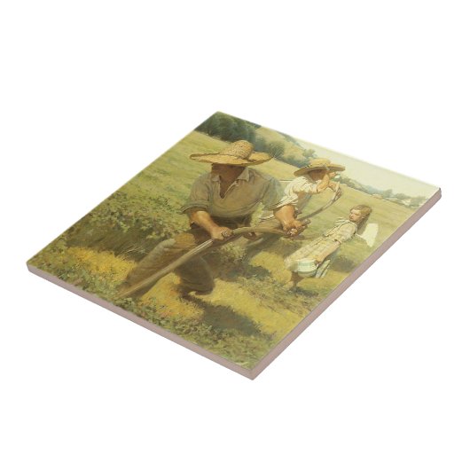  boeren, terug naar het Boerderij door NC Wyeth Tegeltje (Zijkant)