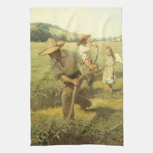  boeren, terug naar het Boerderij door NC Wyeth Theedoek (Verticaal)