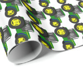 Boeren tractormotief cadeaupapier, boerderijvoertu cadeaupapier (Rol Hoek)