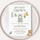 Boeren verbouwen lokaal Baby shower Kaart