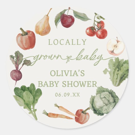Boeren verkopen Baby shower Sticker (Voorkant)