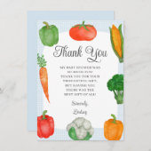 Boeren verkopen blauw Baby shower Bedankkaart (Voorkant / Achterkant)