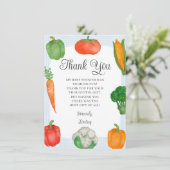 Boeren verkopen blauw Baby shower Bedankkaart (Staand voorkant)