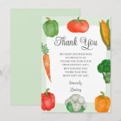 Boeren verkopen groen Baby shower Bedankkaart (Voorkant / Achterkant)