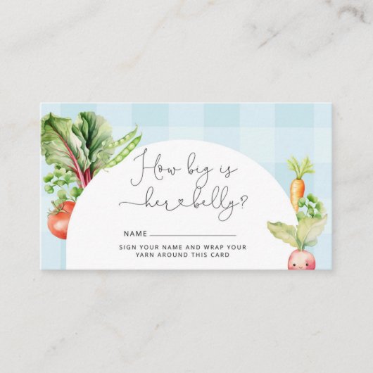 Boeren verkopen groenten hoe groot mama's buik informatiekaartje (Voorkant)