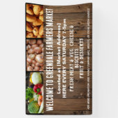 Boeren verkopen hout effect banner (Verticaal)