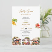 Boeren verkopen lokaal geteeld Baby shower Kaart (Staand voorkant)