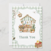 Boeren verkopen lokaal geteeld Boho-Baby shower Bedankkaart (Voorkant)