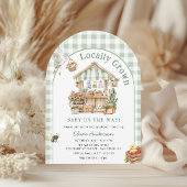 Boeren verkopen lokaal geteeld Boho-Baby shower Kaart