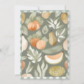 Boeren verkopen lokaal geteeld groen baby shower kaart (Achterkant)