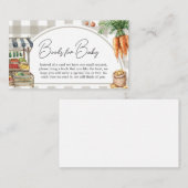 Boeren verkopen lokaal geteelde boeken voor Baby Informatiekaartje (Voorkant / Achterkant)