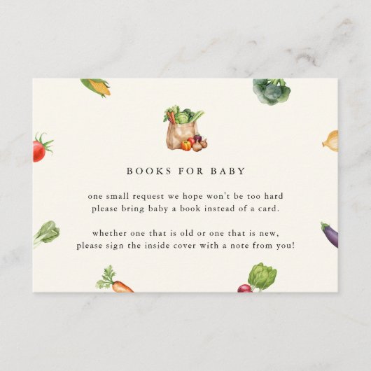 Boeren verkopen lokaal geteelde boeken voor Baby s Informatiekaartje (Voorkant)