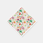 Boeren verkopen lokaal geteelde groenten servet (Hoek)