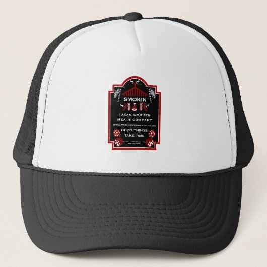 Boeren verkopen rookvlees trucker pet (Voorkant)