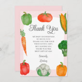 Boeren verkopen roze Baby shower Bedankkaart (Voorkant / Achterkant)