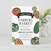 Boeren verkopen wit Baby shower Kaart (Staand voorkant)