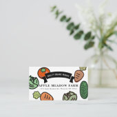 Boeren verkopen wit Boerderij Visitekaartje (Staand voorkant)