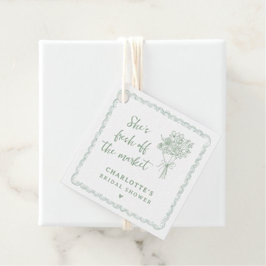 Boeren vers van de markt Bruids douche Bedankjes Labels (In situ)