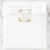 Boeren vers van de markt Bruiloftsshower Vierkante Sticker (Tas)