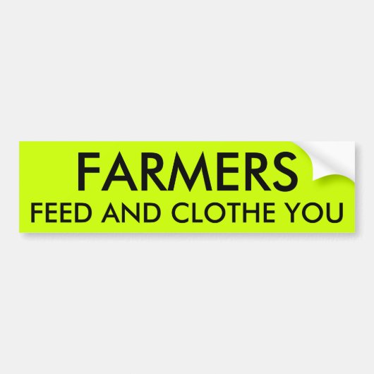 BOEREN VOEDEN EN KLEDEN U BUMPERSTICKER (Voorkant)