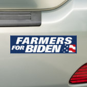 Boeren voor Biden 2024 Bumpersticker (Op auto)