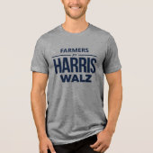 Boeren voor Harris Walz Tri-Blend Shirt (Voorkant)