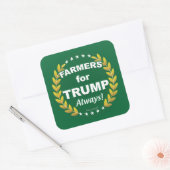 Boeren voor Trump! Altijd! Vierkante Sticker (Envelop)
