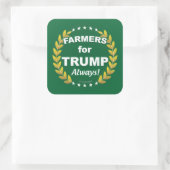 Boeren voor Trump! Altijd! Vierkante Sticker (Tas)