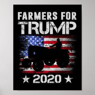 Boeren Voor Trump Boeren VS Vlag Liefhebber Cadeau Poster