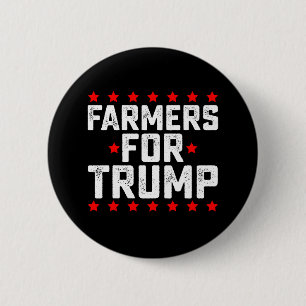 Boeren voor Trump Presidentiële Verkiezing Vintage Ronde Button 5,7 Cm