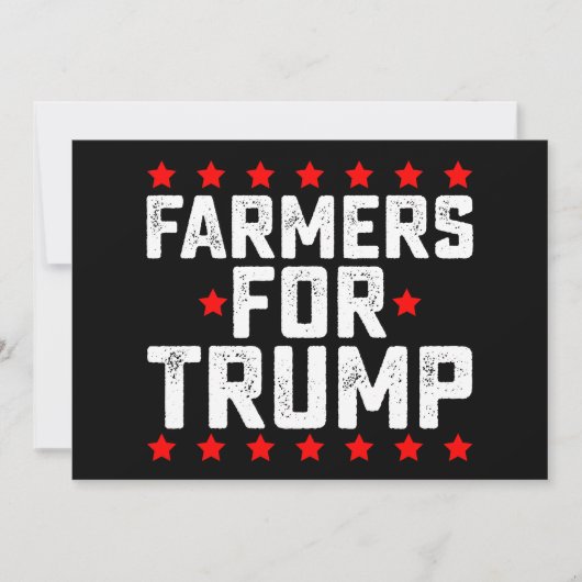 Boeren voor Trump presidentsverkiezingen Vintage Kaart (Voorkant)