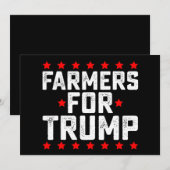 Boeren voor Trump presidentsverkiezingen Vintage Kaart (Voorkant / Achterkant)
