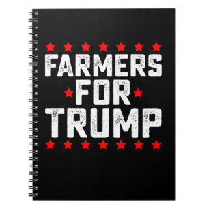 Boeren voor Trump presidentsverkiezingen Vintage Notitieboek