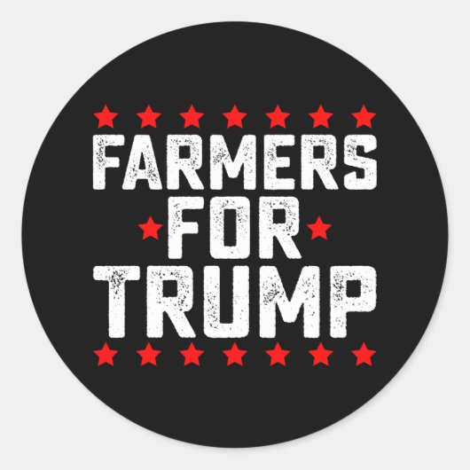 Boeren voor Trump presidentsverkiezingen Vintage Ronde Sticker (Voorkant)