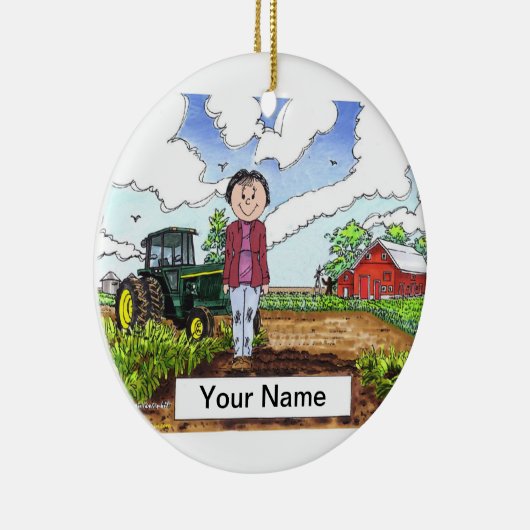 Boeren - Vrouw Keramisch Ornament (Rechts)