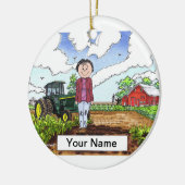 Boeren - Vrouw Keramisch Ornament (Links)